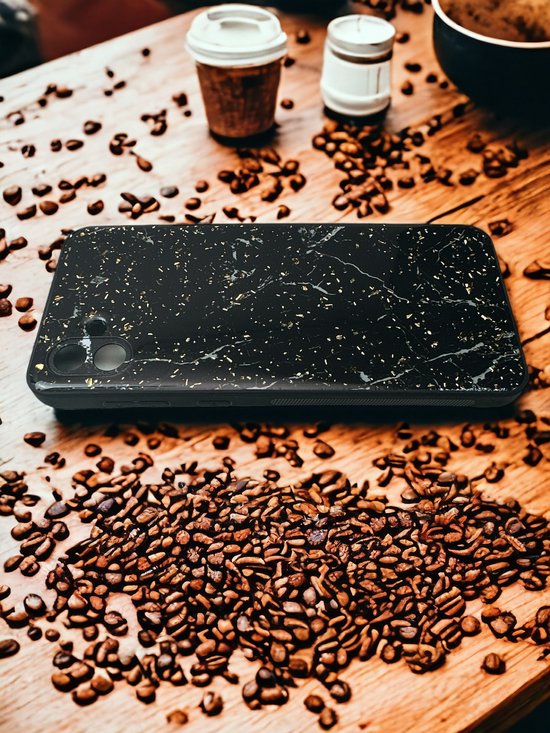 Silicone Hoesje Print - Backcover - Geschikt voor Samsung Galaxy A04 - Marmer Zwart