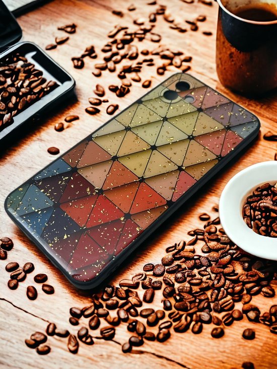 Samsung Galaxy A04 Hoesjes – Siliconen Backcover – Marmer Triangle Print – Schokbestendig-Ilumina Benelux