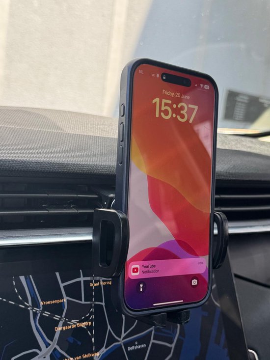 Telefoonhouder auto – Ventilatierooster – Verstelbaar Universeel – Stevige Klem – Zwart-Telefoonhouders-Ilumina Benelux