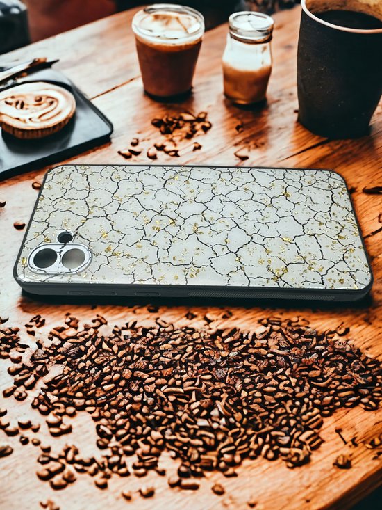 Silicone Hoesje Print - Backcover - Geschikt voor Samsung Galaxy A04 - Gebroken Wit