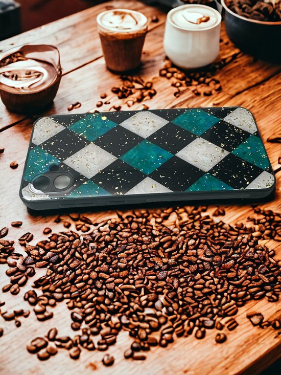 Samsung Galaxy A04 Hoesjes – Siliconen Backcover – Marmer Print – Schokbestendig – Groen-Ilumina Benelux