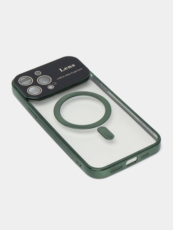 iPhone 11 Pro Max Hoesjes – Magnetische Backcover met MagSafe – Camera Lens Protector – Groen-Ilumina Benelux