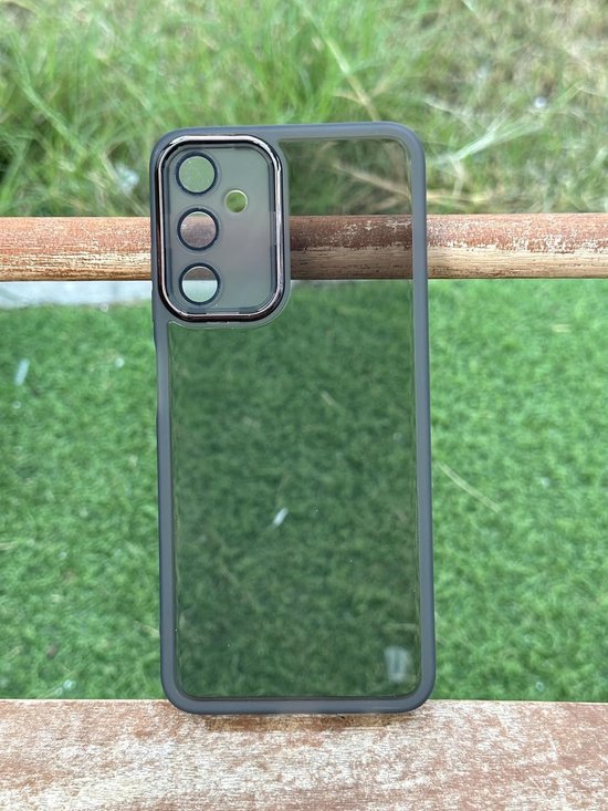 Samsung Galaxy A55 Hoesjes – Siliconen TPU Backcover – Camera Lens Film – Schokbestendig – Zwart-Ilumina Benelux