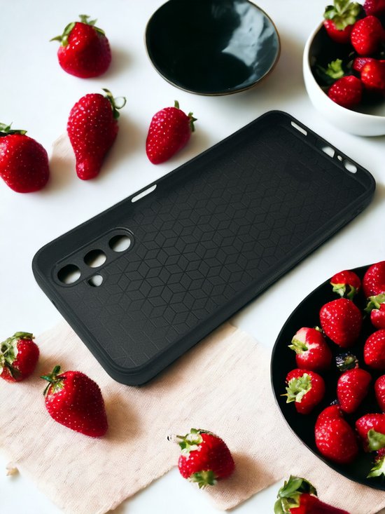 Samsung Galaxy A34 5G Hoesjes – Siliconen Backcover – Marmer Print – Zwart
