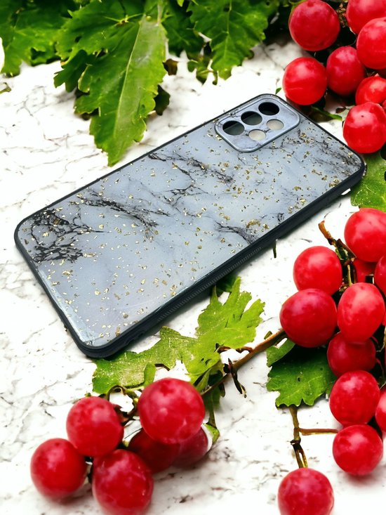Samsung Galaxy A23 Hoesjes – Siliconen Backcover – Marmer Print – Wit-Ilumina Benelux
