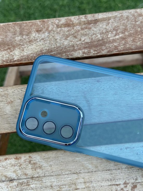 Samsung Galaxy S24 FE Hoesjes – Siliconen TPU Backcover – Camera Lens Film – Schokbestendig – Blauw-Ilumina Benelux