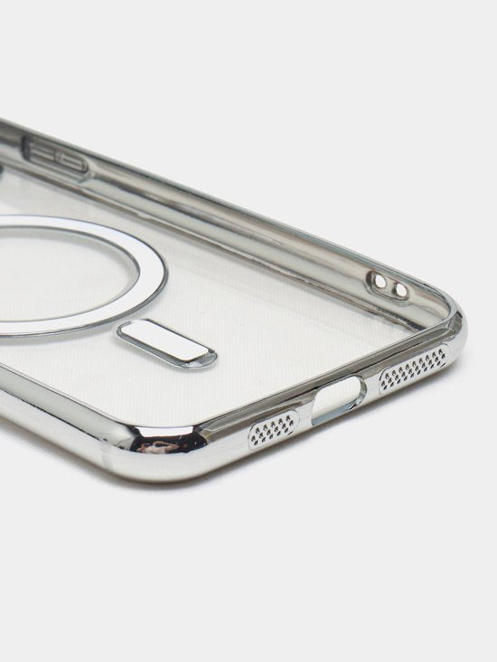 iPhone 14 Pro Hoesjes – Magnetische Backcover – MagSafe – Camera Lens Protector – Zilver-Ilumina Benelux