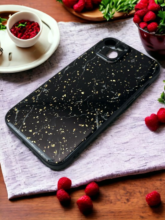 iPhone 14 Hoesjes – Siliconen Backcover – Marmer Print-Ilumina Benelux