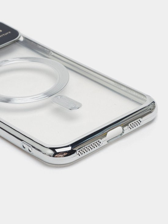 iPhone 14 Pro Max Hoesjes – Magnetische Backcover met MagSafe – Camera Lens Protector – Zilver-Ilumina Benelux
