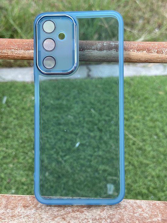 Samsung Galaxy S24 FE Hoesjes – Siliconen TPU Backcover – Camera Lens Film – Schokbestendig – Blauw-Ilumina Benelux
