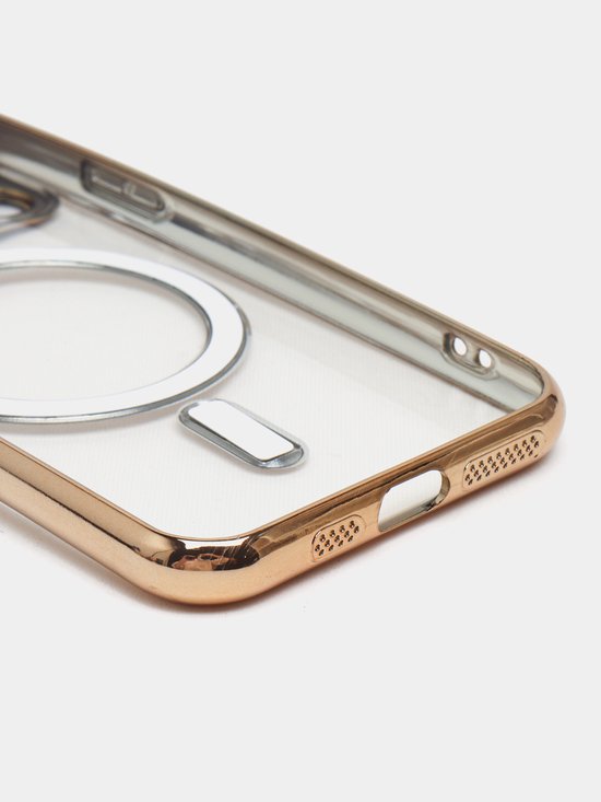 iPhone 12 Pro Max Hoesjes – Magnetische Backcover met MagSafe – Camera Lens Protector – Goud-Ilumina Benelux