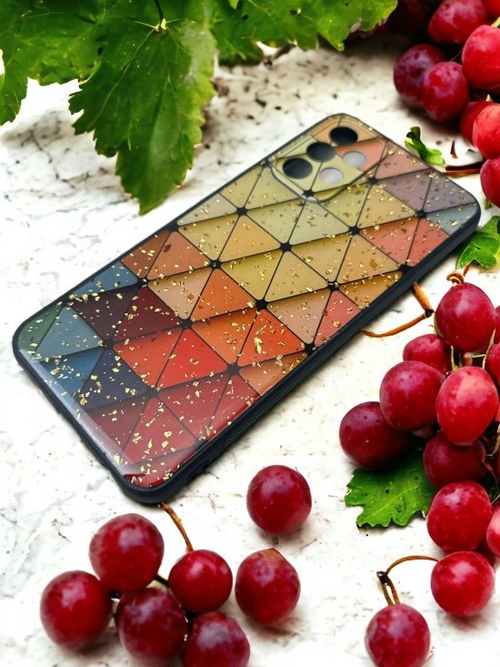 Samsung Galaxy A32 4G Hoesjes – Siliconen Backcover – Marmer Triangle Print – Schokbestendig-Ilumina Benelux