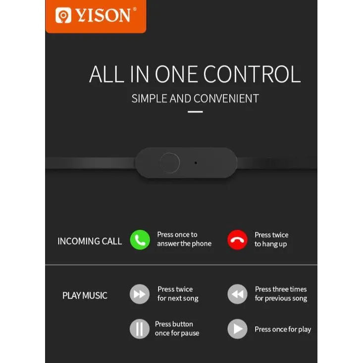 Yison EX900 In-Ear Oordopjes met Microfoon – 3.5mm Stereo Earphones – Metal Design-Ilumina Benelux