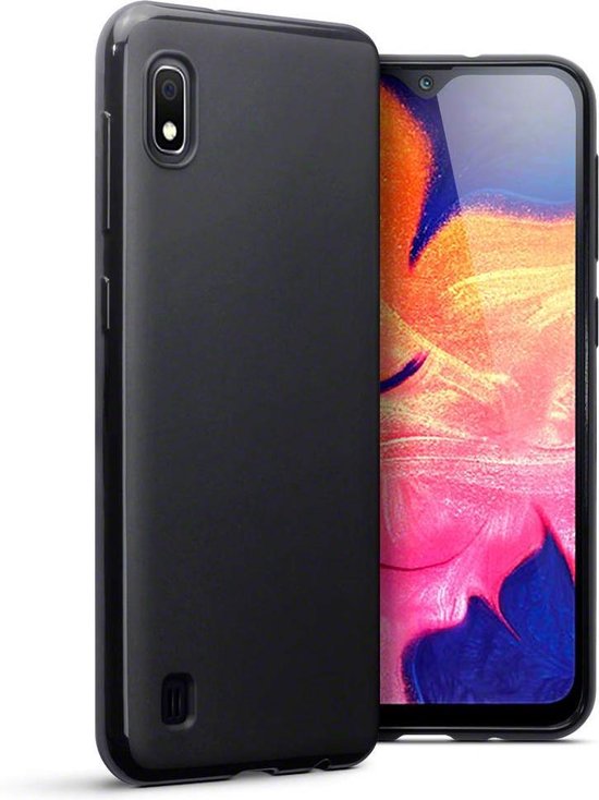 Samsung Galaxy A10 Hoesjes – Siliconen Backcover – Soft Touch – Schokbestendig – Zwart-Ilumina Benelux
