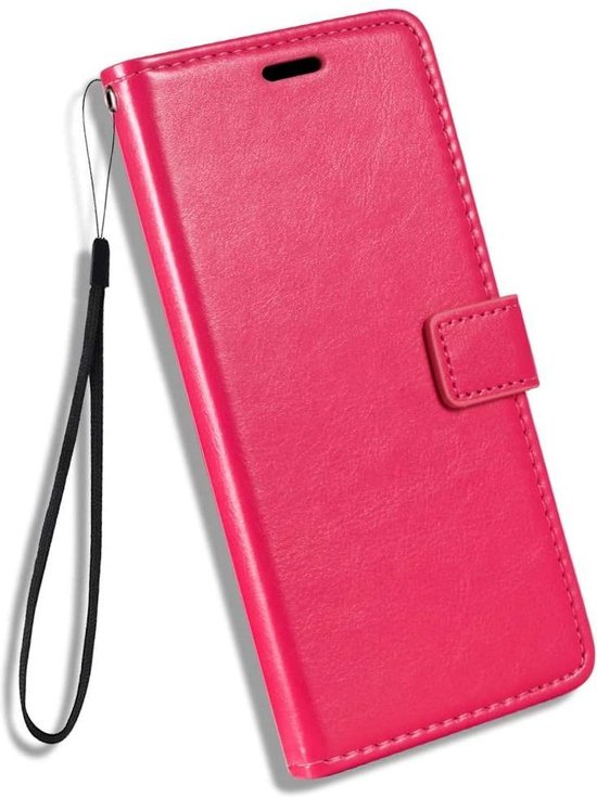 Oppo A12/A12S Hoesjes – Portemonnee Book Case – Pasjeshouder – 2x Gehard Glas Screenprotector – Roze-Ilumina Benelux