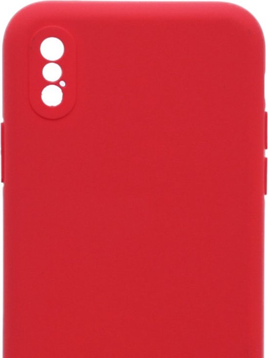 iPhone XS Max Hoesjes – Siliconen Backcover met Ketting – TPU – Rood-Ilumina Benelux
