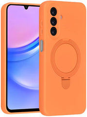 Backcover Hoesje Geschikt voor: Samsung Galaxy A17 5G & Samsung Galaxy A26 Schokbestendige Siliconen Backcover met Ringstandaard - Tangerine Orange