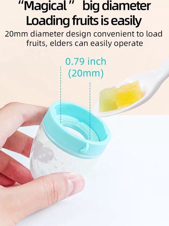 Fruitspeen baby – Siliconen fruitzuiger & bijtring – Anti verstikking – BPA-vrij – Roze-Ilumina Benelux
