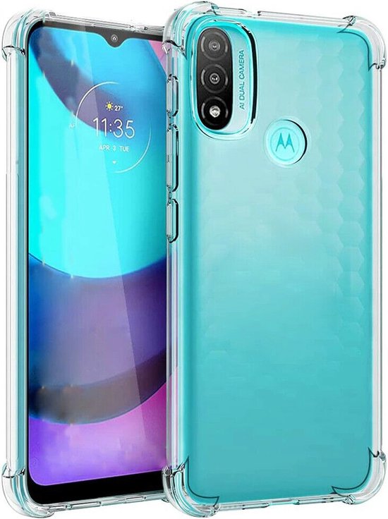 Motorola Moto E20/E30/E40 Hoesjes – Soft TPU Siliconen Backcover – Schokbestendig – Inclusief 2x Screenprotector – Transparant-Ilumina Benelux