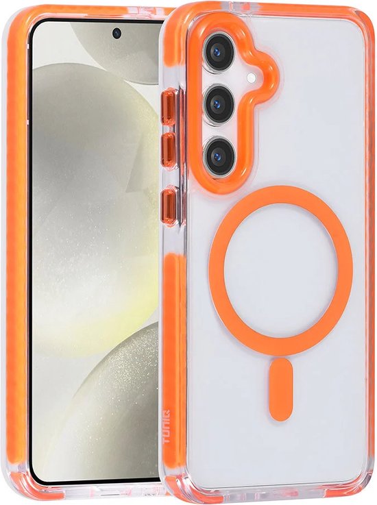 Samsung Galaxy S24 Plus Hoesjes – Backcover met Koord – Schokbestendig – Oranje-Ilumina Benelux