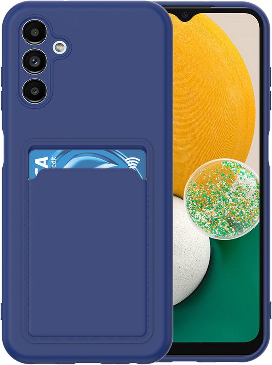 Samsung Galaxy A13 5G Hoesjes – Siliconen Backcover – Pasjeshouder – TPU – Blauw-Ilumina Benelux