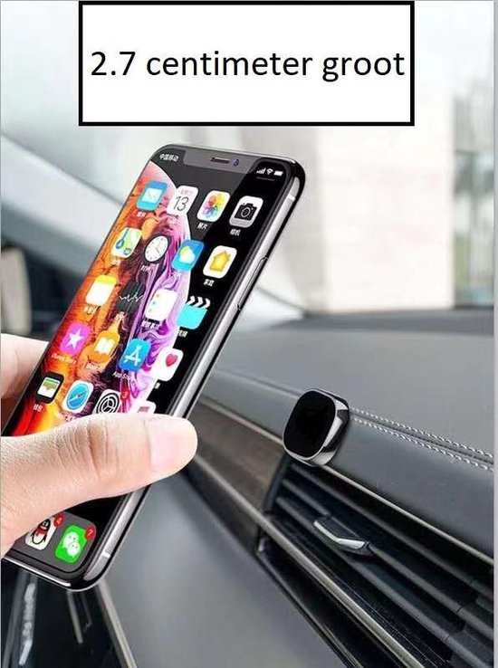 Telefoonhouder – Magnetisch Vierkant – Stevig Universeel – Compact – Grijs-Ilumina Benelux