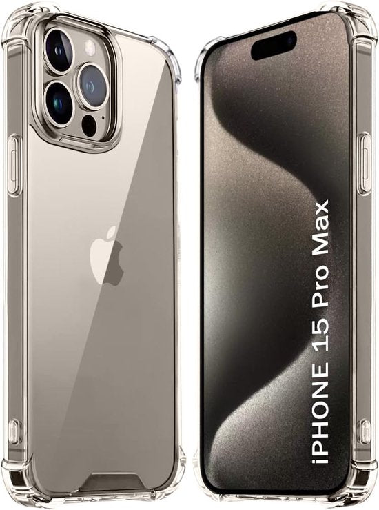 iPhone 15 Pro Max Hoesjes – Crystal Clear Backcover – Schokbestendig – Transparant-Ilumina Benelux