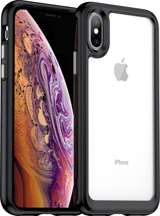 iPhone X / XS Hoesjes – Hybride Backcover – Transparant Acryl – Zachte TPU Bumper – Helder-Ilumina Benelux
