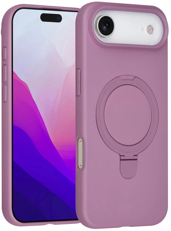 iPhone Air Hoesjes – Siliconen Backcover – Schokbestendig – Ringstandaard – Sunset Purple-Ilumina Benelux