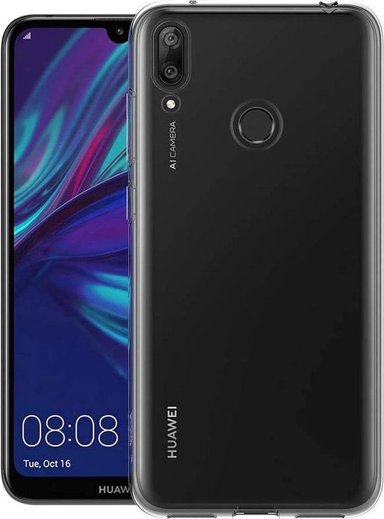 Huawei Y7 2019 Hoesjes – Siliconen Backcover – Transparant – Flexibel – Beschermend-Ilumina Benelux