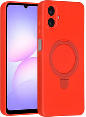 Samsung Galaxy A07 Hoesjes – Siliconen Backcover – Schokbestendig – Ringstandaard – Classic Rood
