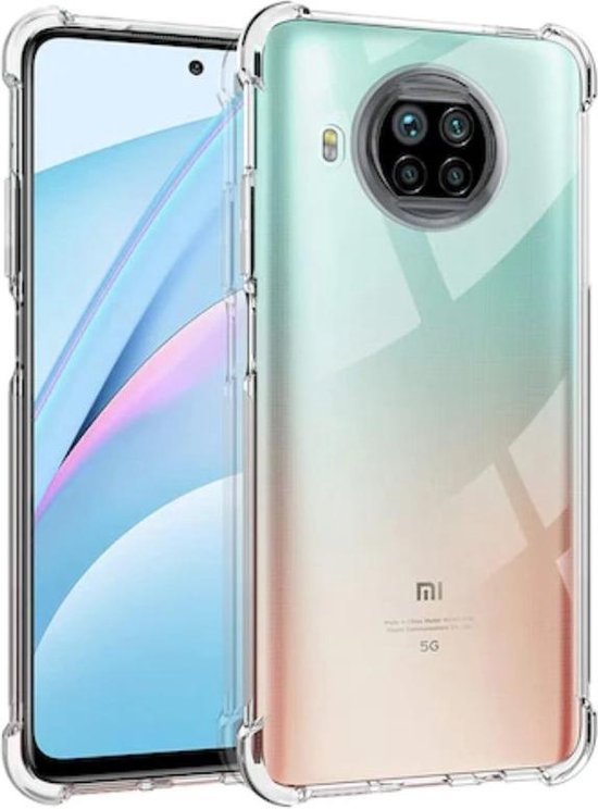 Xiaomi Redmi Note 9T Hoesjes – Siliconen Backcover – Schokbestendig Bumper – Transparant – 3x Gehard Glas Screenprotector-Ilumina Benelux