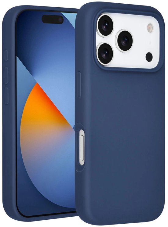 iPhone 17 Pro Max Hoesjes – Premium Liquid Silicone Backcover – Soft Touch – Schokbestendig – Blauw-Ilumina Benelux
