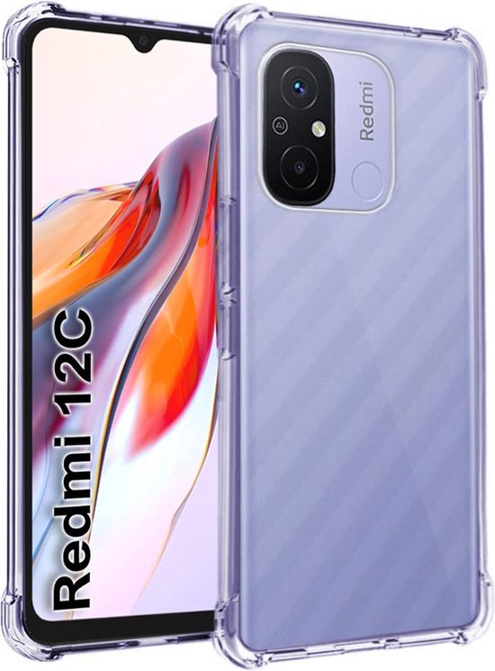 Xiaomi Redmi 12C Hoesjes – Transparante TPU Siliconen Backcover – Schokbestendig – Soft Case-Ilumina Benelux