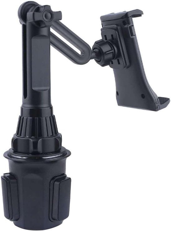 Tablethouder auto – Bekerhouder montage – Stevige grip – 360° draaibaar – Geschikt voor telefoon & tablet – Zwart-Tablethouder-Ilumina Benelux