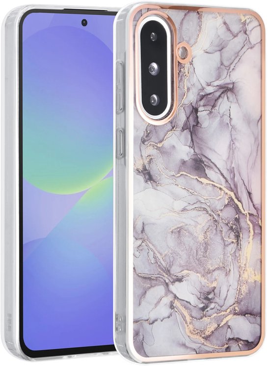Samsung Galaxy A56 Hoesjes – TPU Backcover – Marmer Print – Bruin-Ilumina Benelux