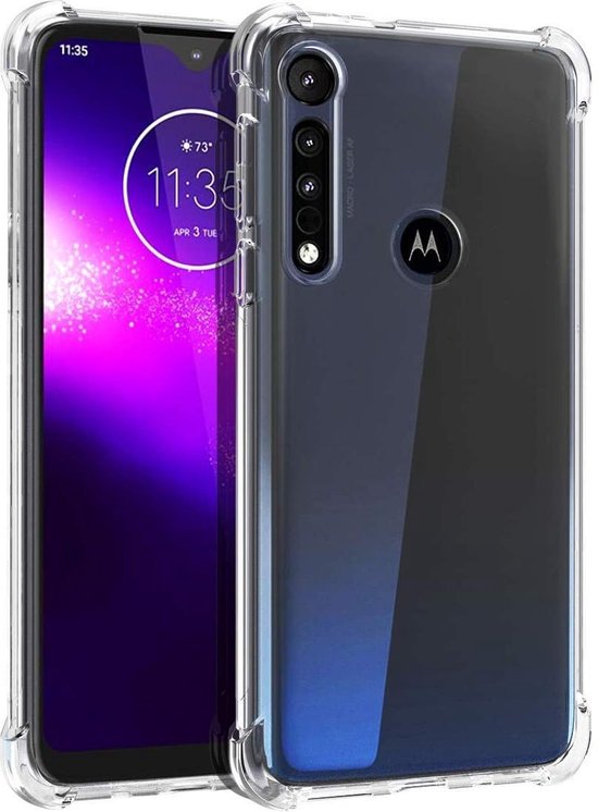 Motorola One Macro Hoesjes – Siliconen Backcover – Schokbestendig Anti-Shock – Transparant-Ilumina Benelux