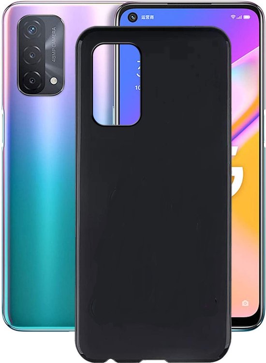 Oppo A93 5G Hoesjes – Soft TPU Siliconen Backcover – Inclusief Screenprotector – Schokbestendig – Zwart-Ilumina Benelux