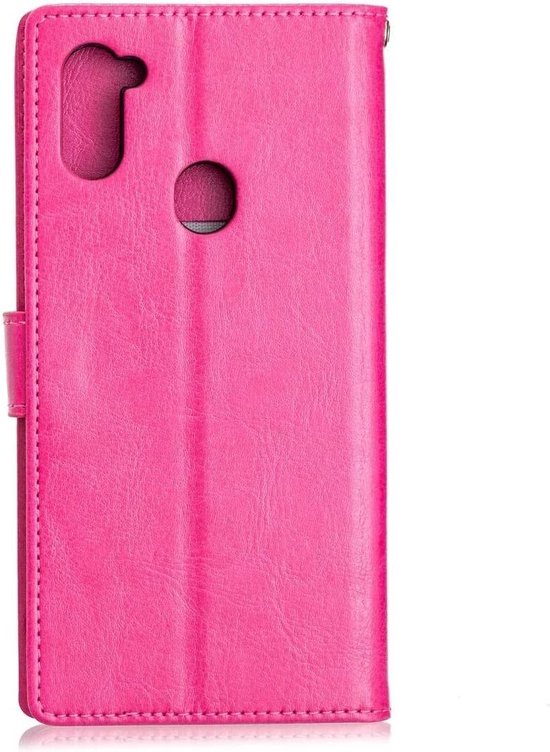 Portemonnee Hoesje - 2 Pack Screenprotector Geschikt voor: Samsung Galaxy A11 - Roze