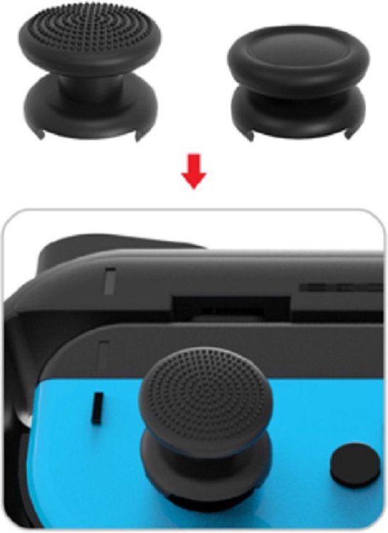 Dobe - Controller Grip Set (2 stuks) rood Geschikt voor: Nintendo Switch Joy Con Grip Set - Accessoire OLED Joy Con Grip Set -Accessoires