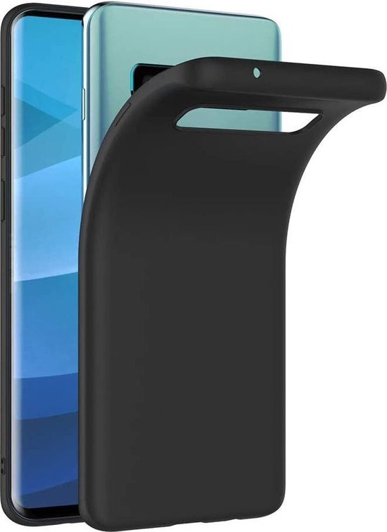 Samsung Galaxy S10 Hoesjes – Siliconen Backcover – Soft Touch – Schokbestendig – Zwart-Ilumina Benelux
