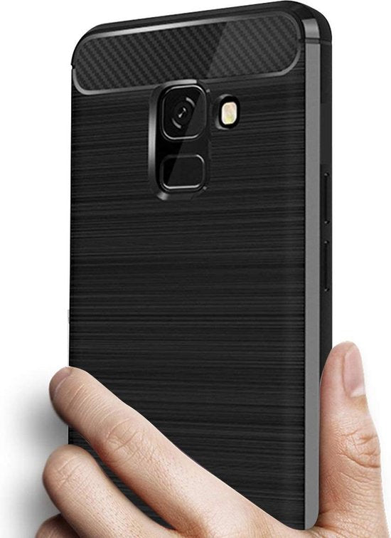 Samsung Galaxy J6 2018 Hoesjes – Brushed Backcover – Krasbestendig – Zwart-Ilumina Benelux