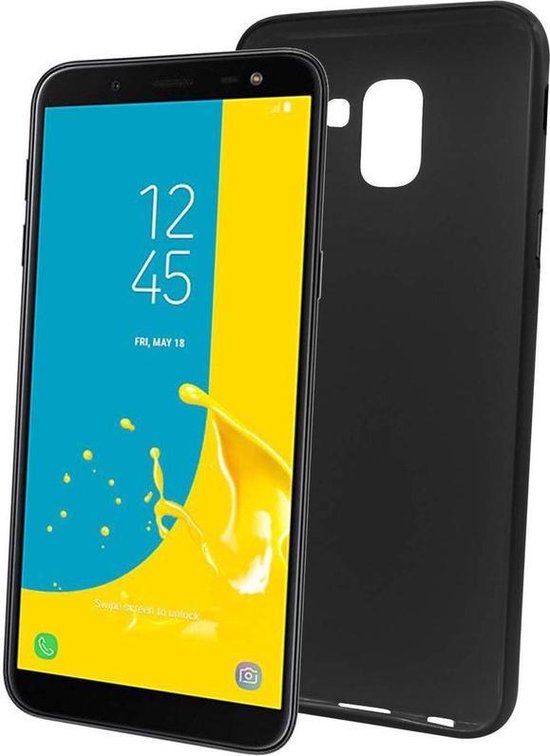 Samsung Galaxy A40 Hoesjes – TPU Siliconen Backcover – Soft Grip – Inclusief 3x Screenprotector Gehard Glas – Zwart