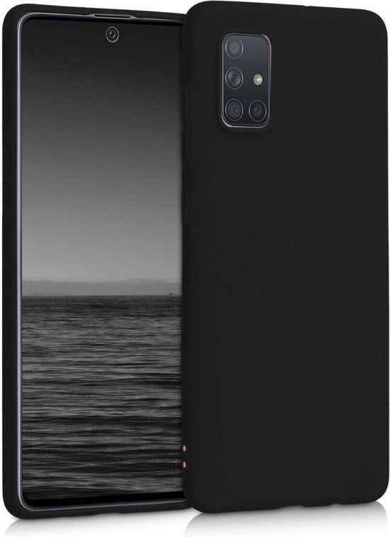 Samsung Galaxy A71 Hoesjes – Siliconen Backcover – Soft Touch – Schokbestendig – Zwart-Ilumina Benelux