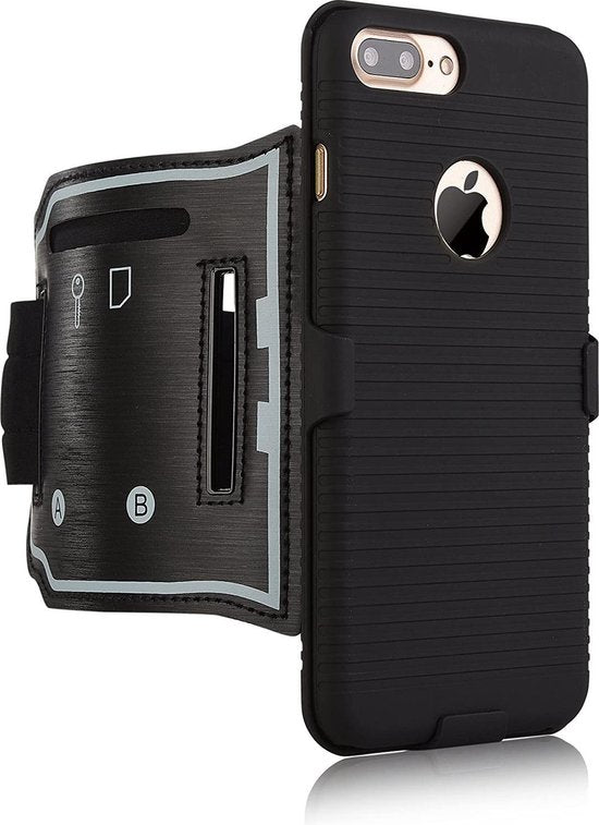 Sportarmband – Geschikt voor iPhone X/XS – Hardloop Armband met Sleutelhouder – Zwart-Ilumina Benelux
