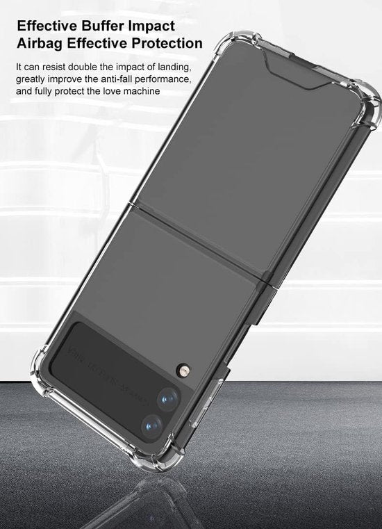 Samsung Galaxy Z Flip 4 Hoesjes – Siliconen Backcover – Schokbestendig – Transparant-Ilumina Benelux