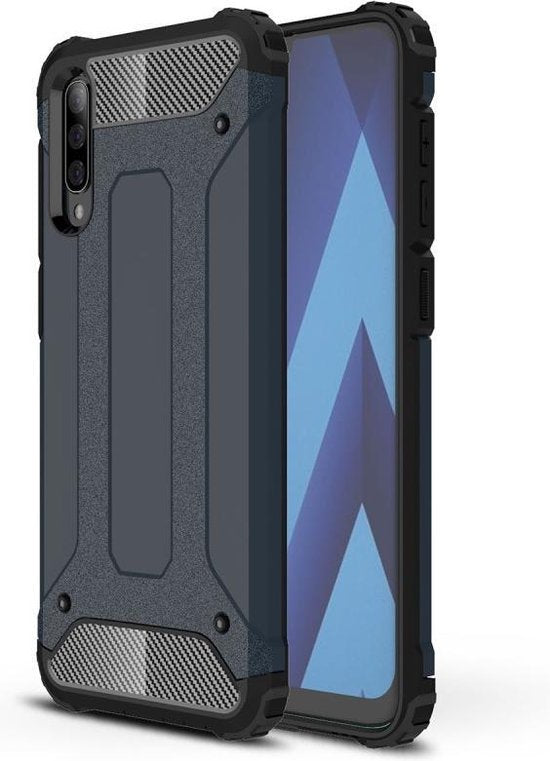 Samsung Galaxy A50 Hoesjes – Armor Hybrid Backcover – Schokbestendig – Blauw-Ilumina Benelux