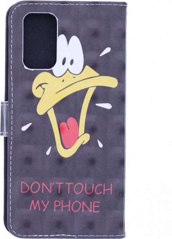 Oppo Find X2 Neo Hoesjes – Bookcase Portemonnee Hoes – Magneetsluiting – 3D Duck Print-Ilumina Benelux