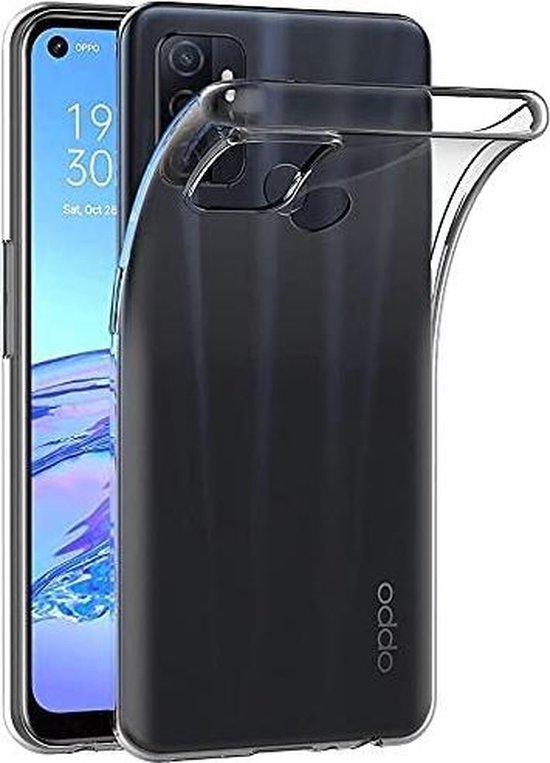 Oppo A53 4G/A53s Hoesjes – Transparante TPU Siliconen Backcover – Soft Case – 3x Screenprotector Gehard Glas-Ilumina Benelux