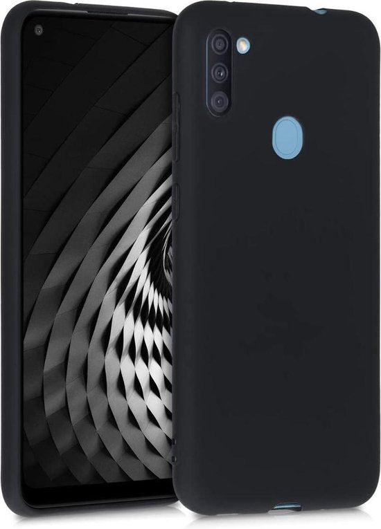 Samsung Galaxy A11 Hoesjes – Siliconen Backcover – Soft Silicone – Schokbestendig – Zwart-Ilumina Benelux